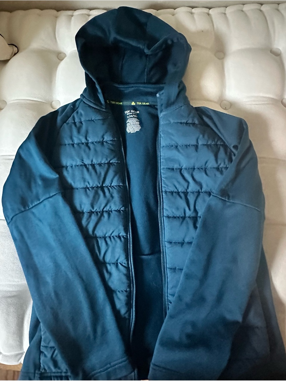 tek gear Dark Teal Quilted Hooded Jacket